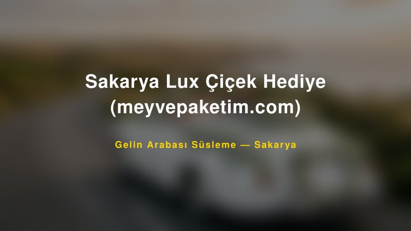 Sakarya Lux Çiçek Hediye (meyvepaketim.com) ile Trend Gelin Arabası Yazıları ve Konseptleri — 1