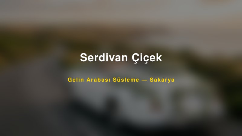 Serdivan Çiçek ile Trend Gelin Arabası Yazıları ve Konseptleri